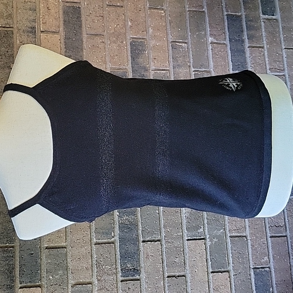 Harley Davidson black/silver sweater tank top, size S